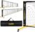 Fostoy Portable Pickleball Net Set with Wheels, Regulation Size 22 FT & Half Court 11 FT, Steady Metal Frame Pickle Ball Net Set System with Carry Bag for Backyards, Driveways, and Garages