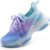 DREAM PAIRS Girls Slip-On Sneakers Kids Sparkle Pop Lightweight Jelly Sole Walking Shoes