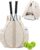 Sucipi Tennis Bag, Quilted Tennis Sling Crossbody Backpack, Water Resistant Tennis Racket Bags for Women Men, Suitable for Pickleball Tennis Badminton
