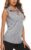 Koscacy Women’s Sleeveless Golf Tennis Polo Shirts Zip Up Dry Fit Workout Tank Tops Athletic Shirt