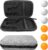 Table Tennis Paddle Case with 6 Table Tennis, Case Fits for 2 Paddles and 6 Balls, Cyber Shape Hard Cover Large Capacity Container Bag, Waterproof and shockproof