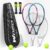 Adult 2 Player Tennis Racket Perfect for Beginner and Professional Players, 27” Speed Tennis Racquet Include Tennis Balls, Overgrips, Tennis Bag, Vibration Dampe, Cover