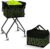 STORAGE MANIAC Foldable Tennis Ball Hopper Cart with Removable Ball Bag | Oxford & PVC Liner with Steel Frame, Holds 150 Balls, Portable Rolling Pickleball Training Cart, 20.7″L x 17.9″W x 35.8″H