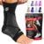 Sleeve Stars Ankle Brace for Women & Men, Ankle Wrap for Sprain, Compression Sleeve for Plantar Fasciitis Relief, Easy Customizable Support: w/ Removable Strap (Single/M:10″-12″/Black)