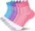 IRAMY Compression Ankle Support Socks Women – Wicking, Cushioned Athletic, Plantar Fasciitis Relief 2/3/6 Pairs