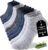 Niorasen Ankle Socks for Men, 6 Pairs Bamboo Rayon Breathable Sports Low Cut Thin, Multicolor Size 6-8 9-11 12-14